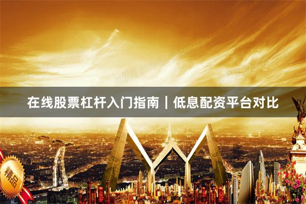 在线股票杠杆入门指南｜低息配资平台对比